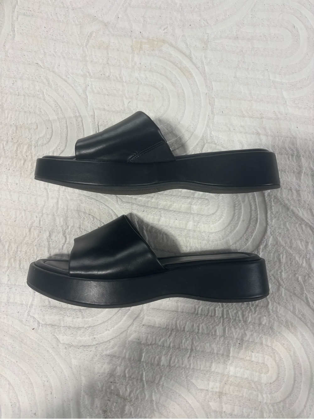 a new day Black Platform Slide Mules